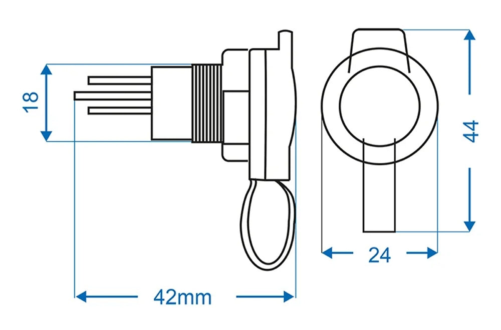 ProPlus 450404 Einbau Steckdose 12V/24V Einbausteckdose 16A