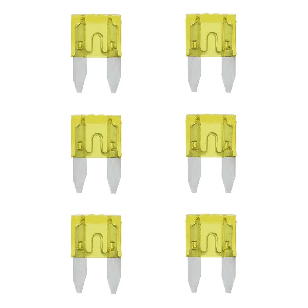 ProPlus 490367 Satz Flachsicherungen Mini 20A gelb 6 Stück im Blister KFZ-Sicherungen