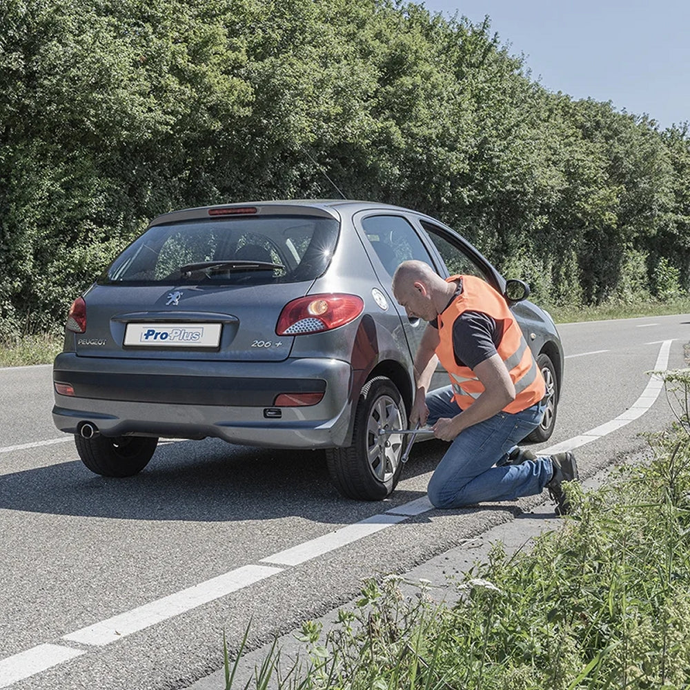 ProPlus 540306 Sicherheitsweste Orange Warnweste Einheitsgröße