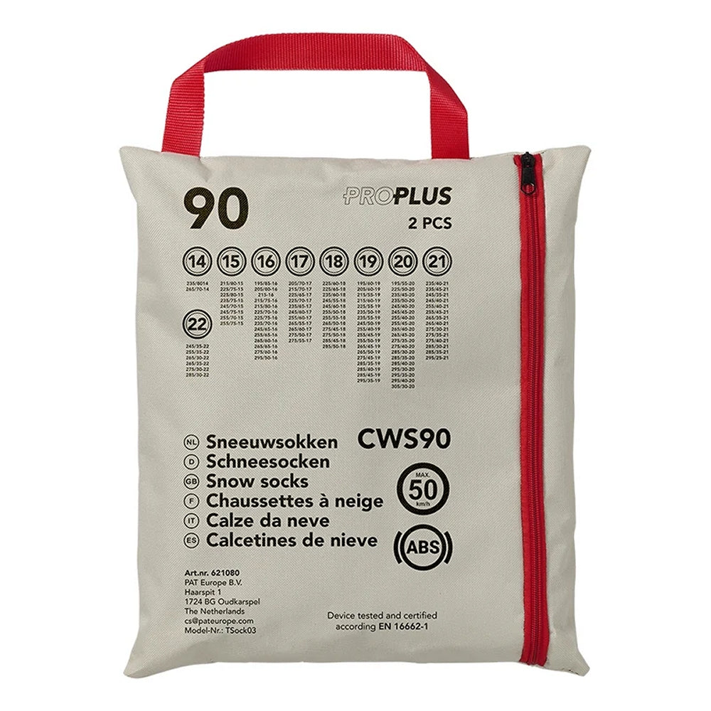 ProPlus 621080 2 Stück Schneesocken für Reifen CWS90 Autosocken Winterreifen