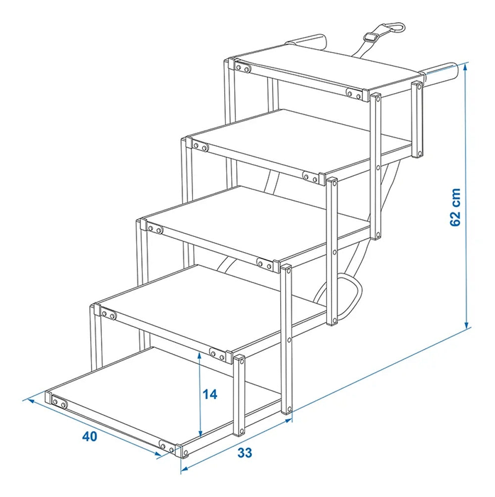 ProPlus 730014V01 Hundetreppe Aluminium faltbar Hunderampe
