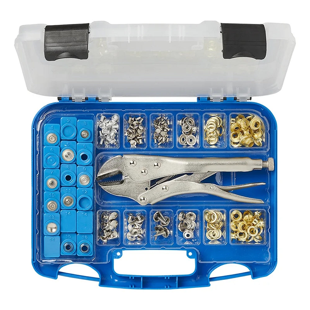 ProPlus 730986 Sortiment Ösen Druckknöpfe Stanzstange 275 teilig