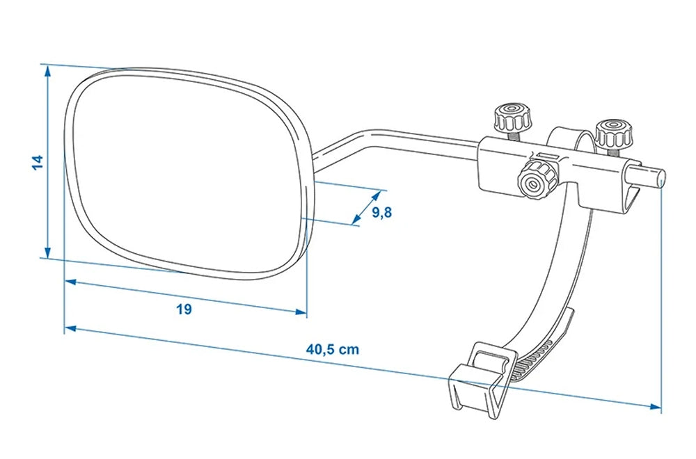 ProPlus 750627 Wohnwagen Spiegel 410 x 140 x 90mm Wohnwagenspiegel