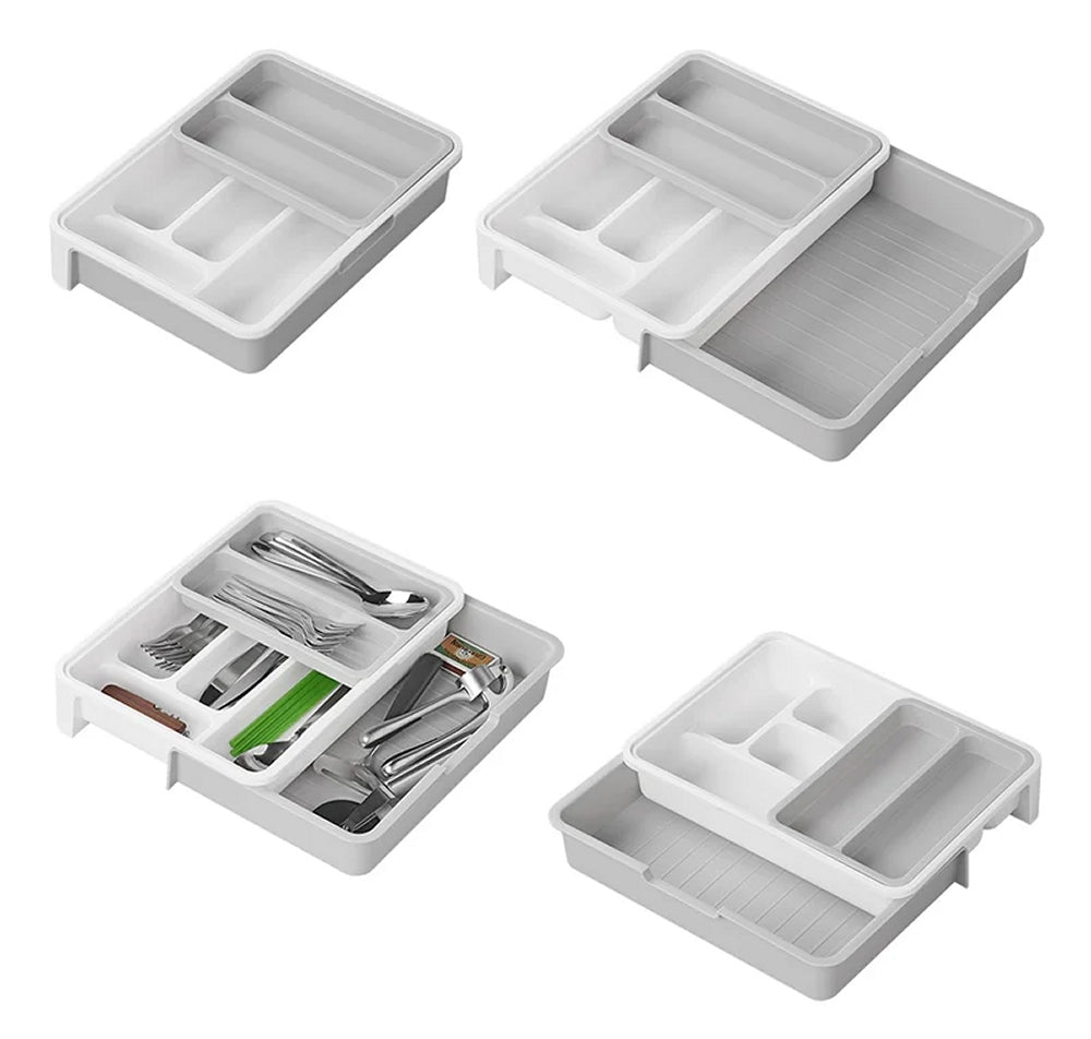 ProPlus 761470V04 Besteckkasten ausziehbar 23,5/40 x 31,5 x 6cm Camping