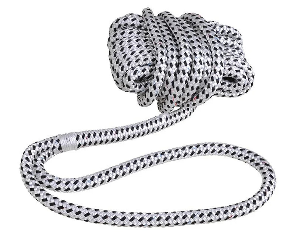 ProPlus SF_16871212 Taifun Festmachleine Ø 12mm Länge 12m weiß / schwarz Bootszubehör Festmacher