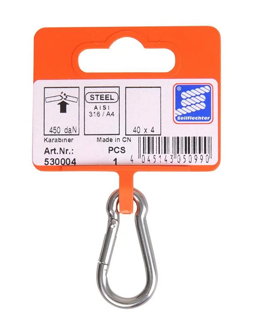 ProPlus SF_530004 Karabiner 4x40mm offen 450 daN Karabinerhaken