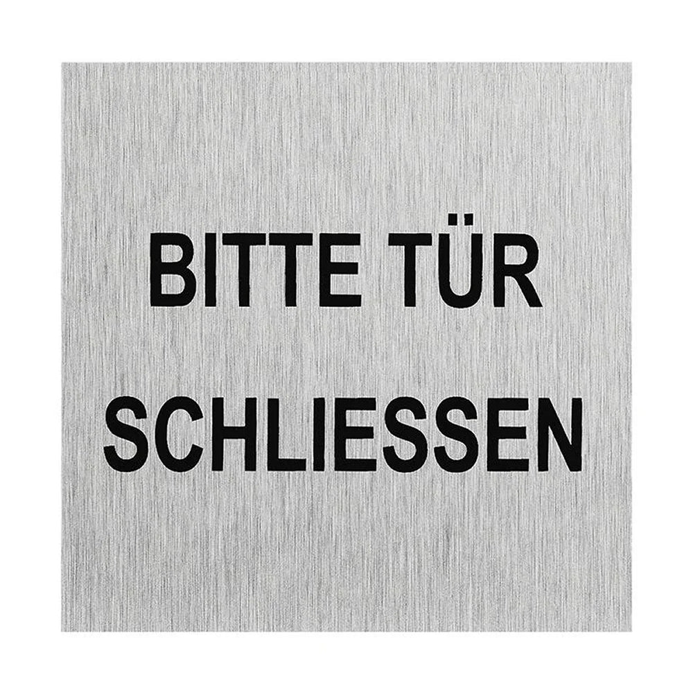 ProPlus SF_972065 Aluminium Türschild "Bitte Tür schliessen" 60x60mm Tür Schild