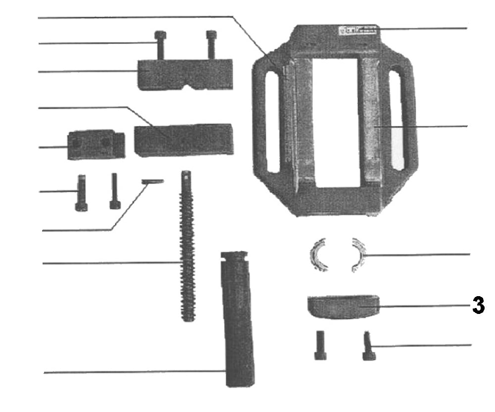 PROXXON 20402-03 Halterungsblock für Maschinenschraubstock PRIMUS 100