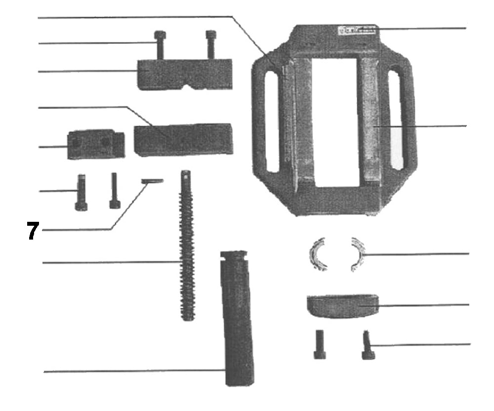 PROXXON 20392-07 Hohlspannstift für Maschinenschraubstock PRIMUS 75