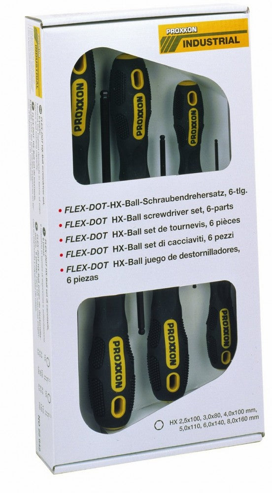 PROXXON 22642 FLEX DOT Satz Schraubendreher Innensechskant HX2,5-8 mm 6teilig