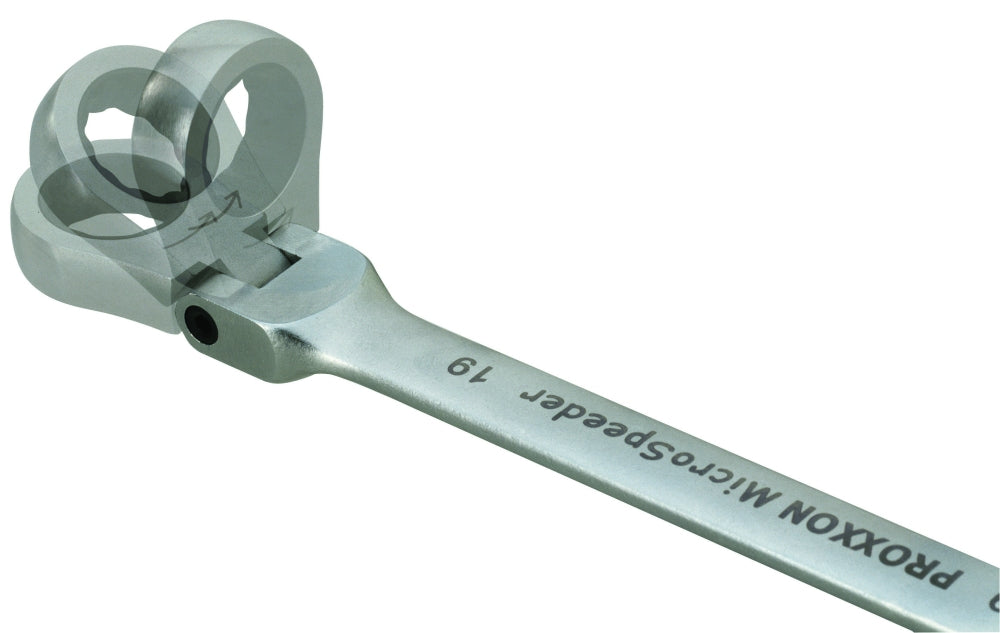 PROXXON 23068 MicroSpeeder Satz mit selbsthemmendem Gelenk 8- 19mm Ring-Maul Ratschenschlüssel