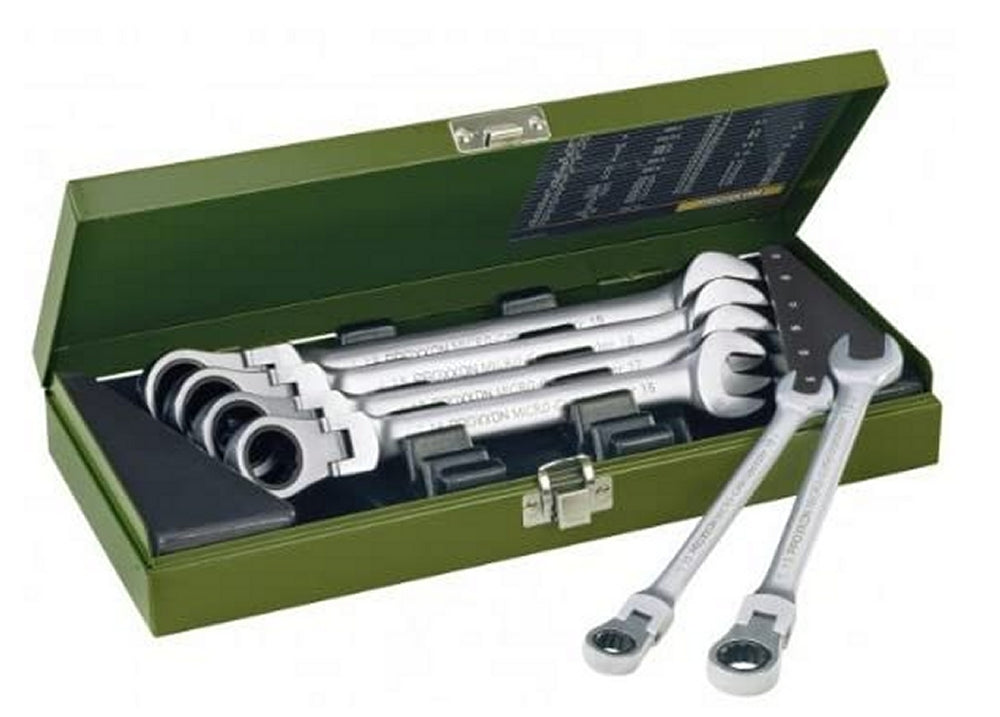 PROXXON 23068 MicroSpeeder Satz mit selbsthemmendem Gelenk 8- 19mm Ring-Maul Ratschenschlüssel