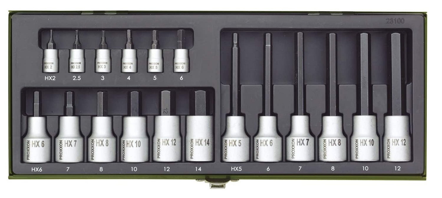 PROXXON 23100 Spezialsatz für Innensechskantschrauben 18teiliger Satz