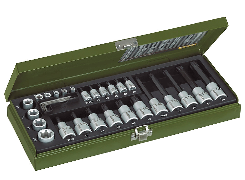 PROXXON 23103 Torx Nüsse Steckschlüssel Spezialsatz 29 teiliger Satz