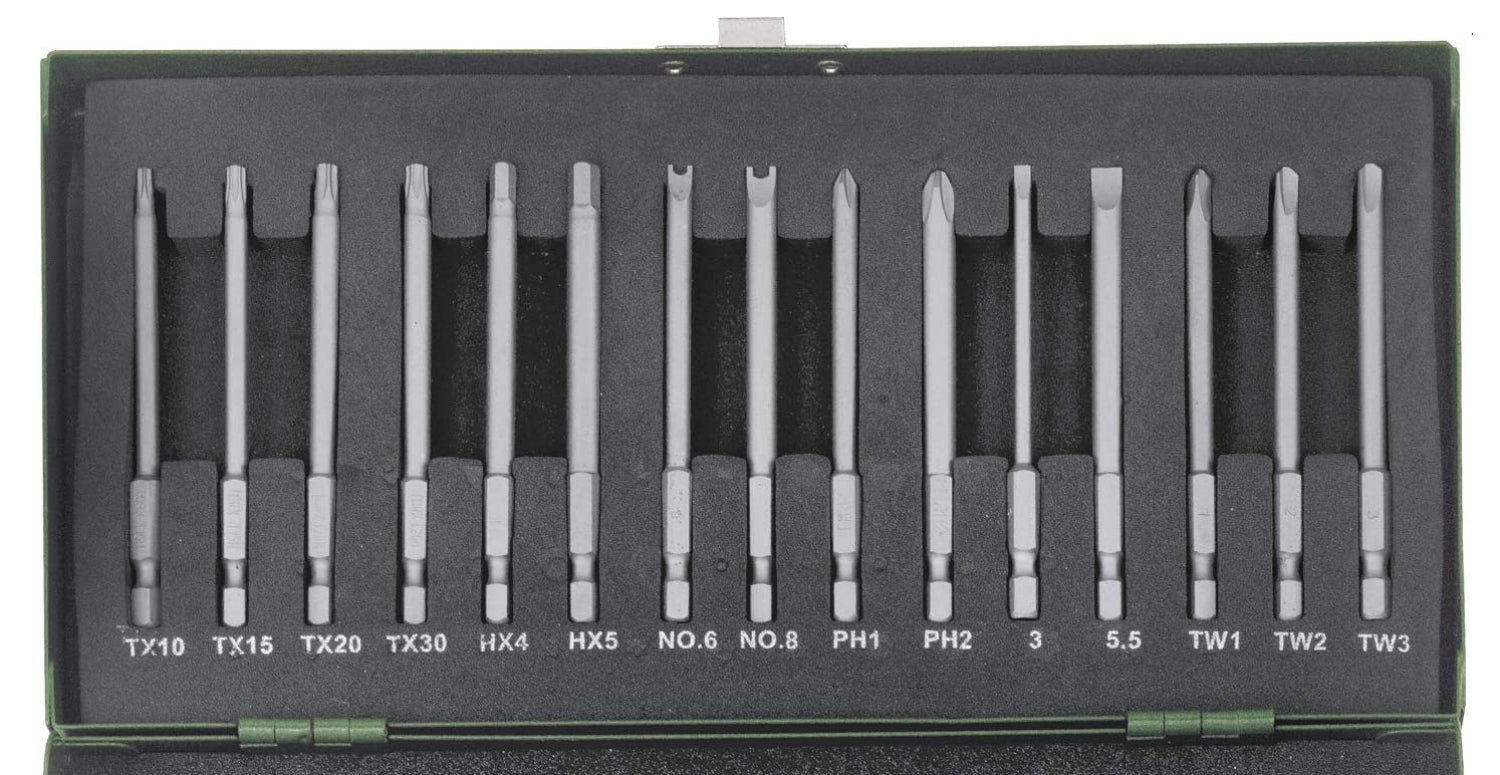 PROXXON 23107 Sicherheits -  und Spezial - Bitsatz für 1/4" - Antrieb, 75 - teiliger Satz