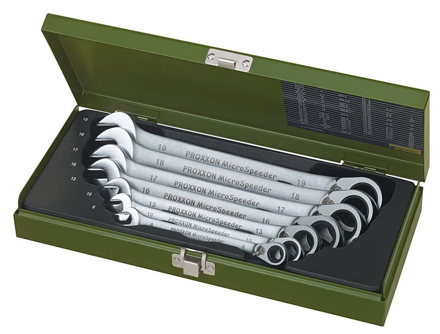 PROXXON 23124 MicroSpeeder Satz 8-19mm Ratschen-Ringmaulschlüssel 7tlg