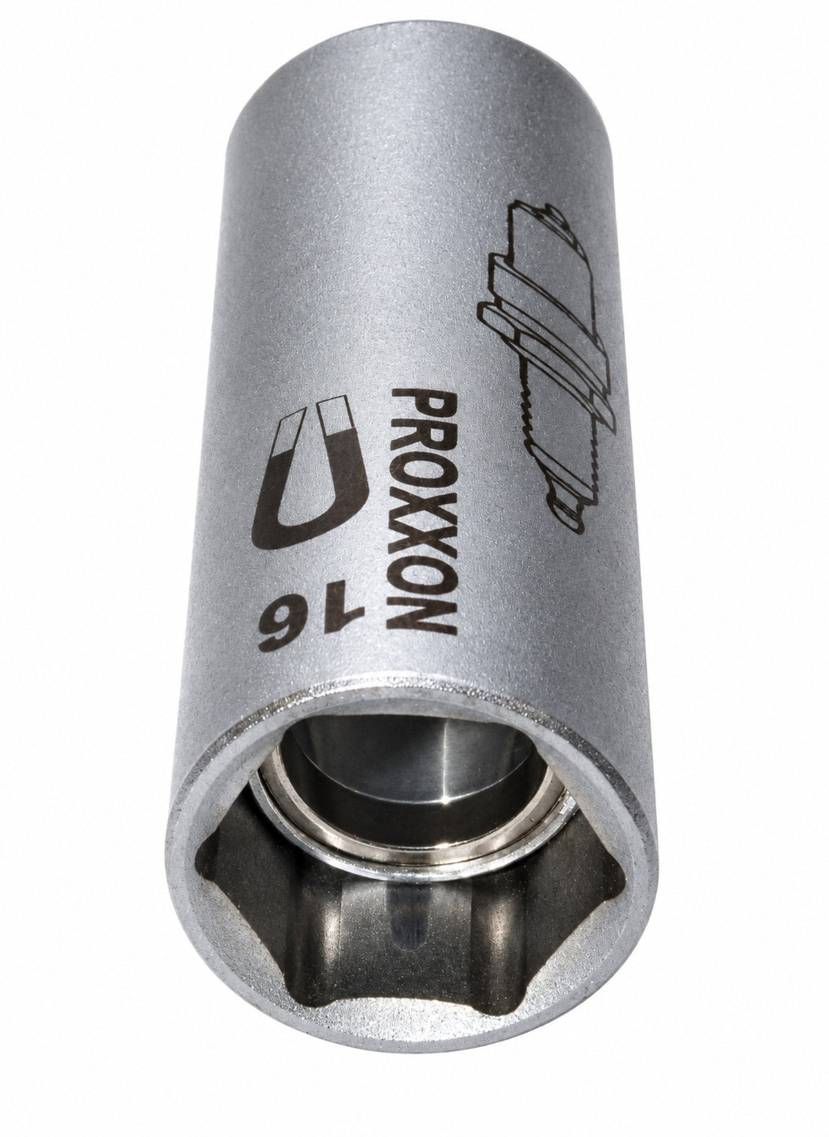 PROXXON 23392 Zündkerzen Nuss 16mm mit Magneteinsatz Antrieb 12,5mm(1/2")