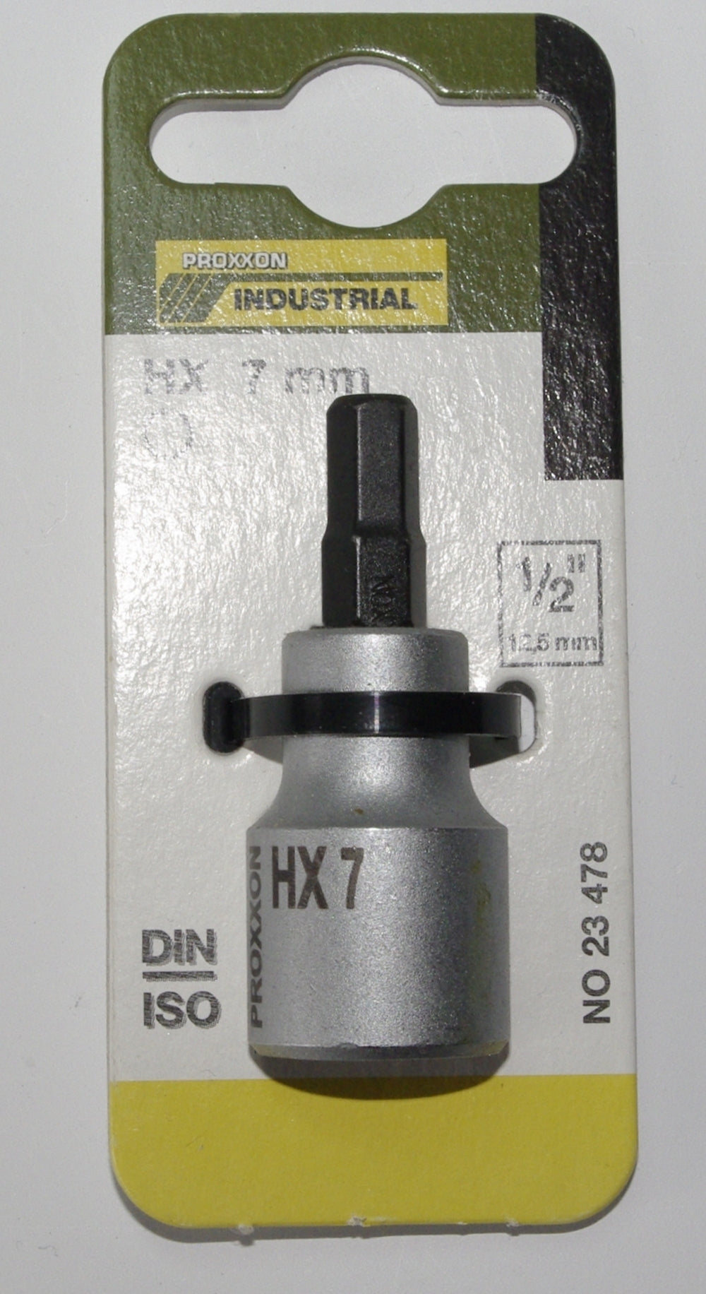 PROXXON 23478 Innensechskant Einsatz HX7 7mm Länge 55mm Antrieb 12,5mm (1/2")