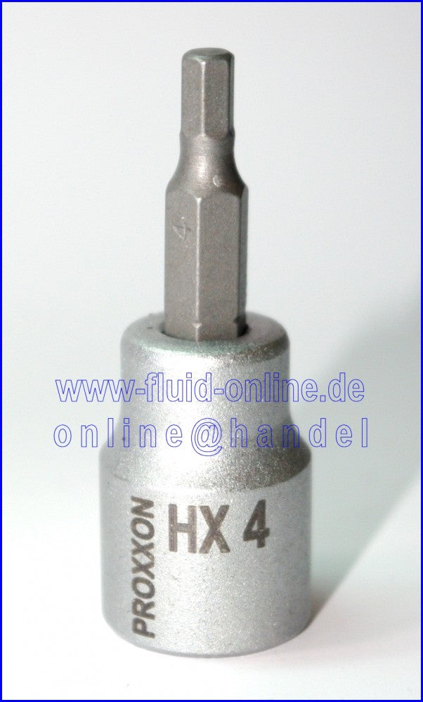 PROXXON 23575 HX4 Innensechskant Bit Einsatz 4mm Antrieb 10mm (3/8")