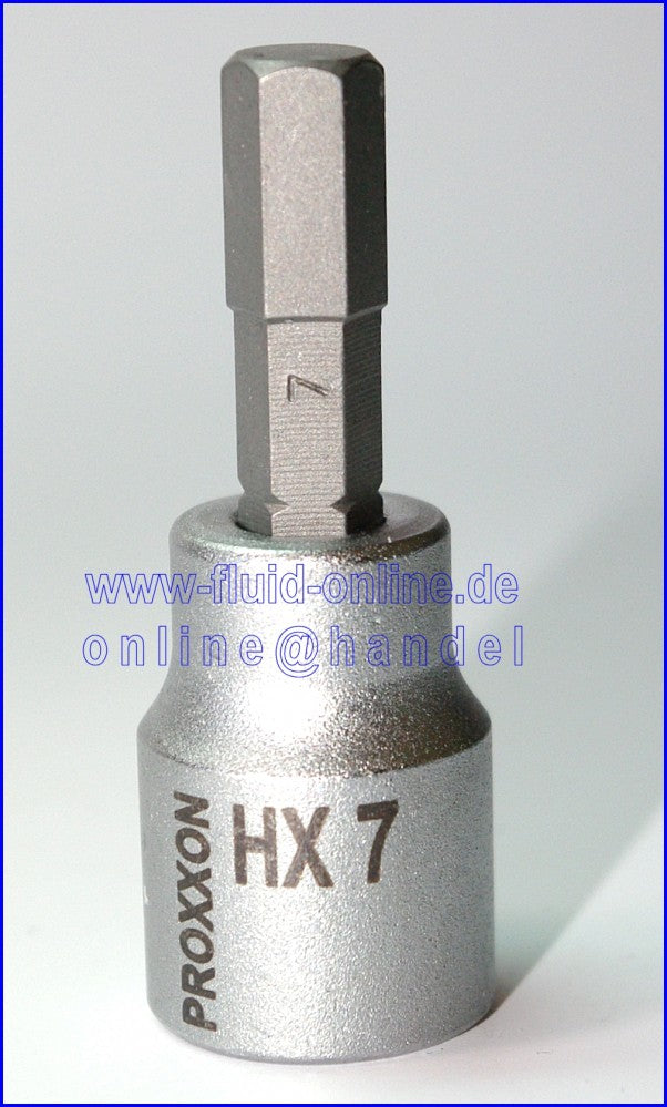 PROXXON 23579 HX7 Innensechskant Bit Einsatz 7mm Antrieb 10mm (3/8")
