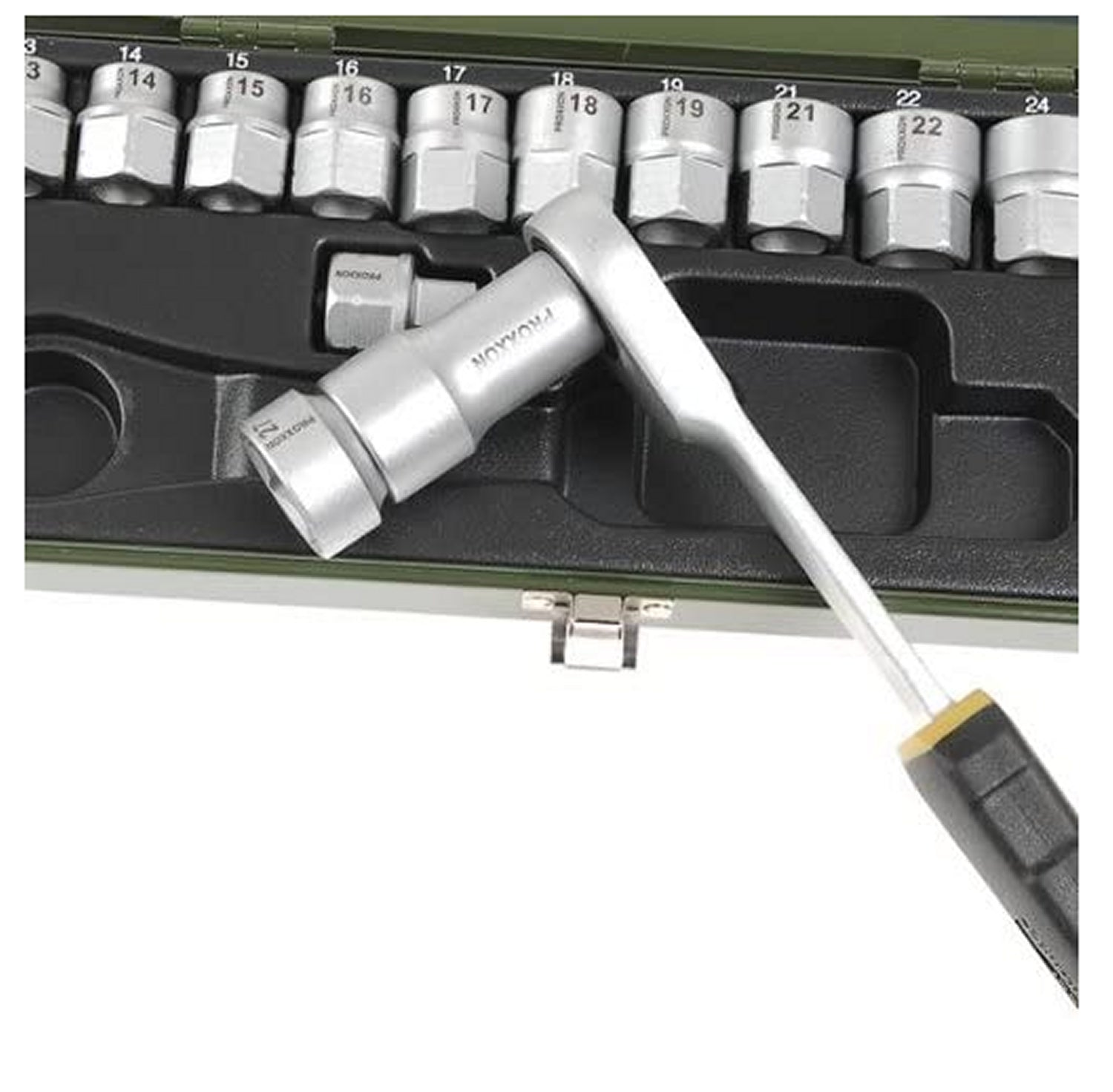 PROXXON 23604 Werkstatt Spezialsatz 13-27mm mit offener Ratsche 14 teilig
