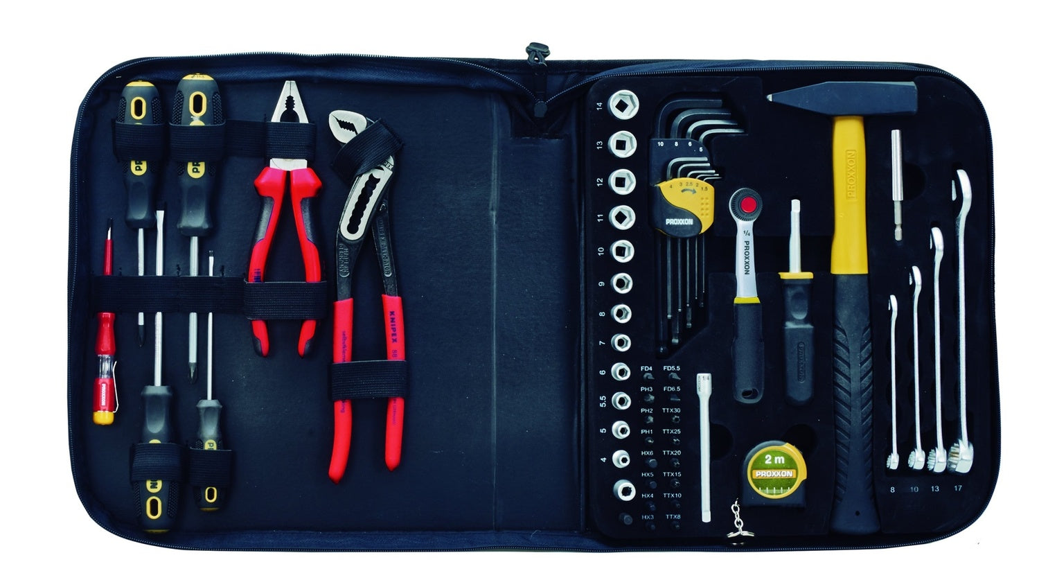 PROXXON 23670 Universal Werkzeugtasche Werkzeugsatz Handwerkzeuge kompakt