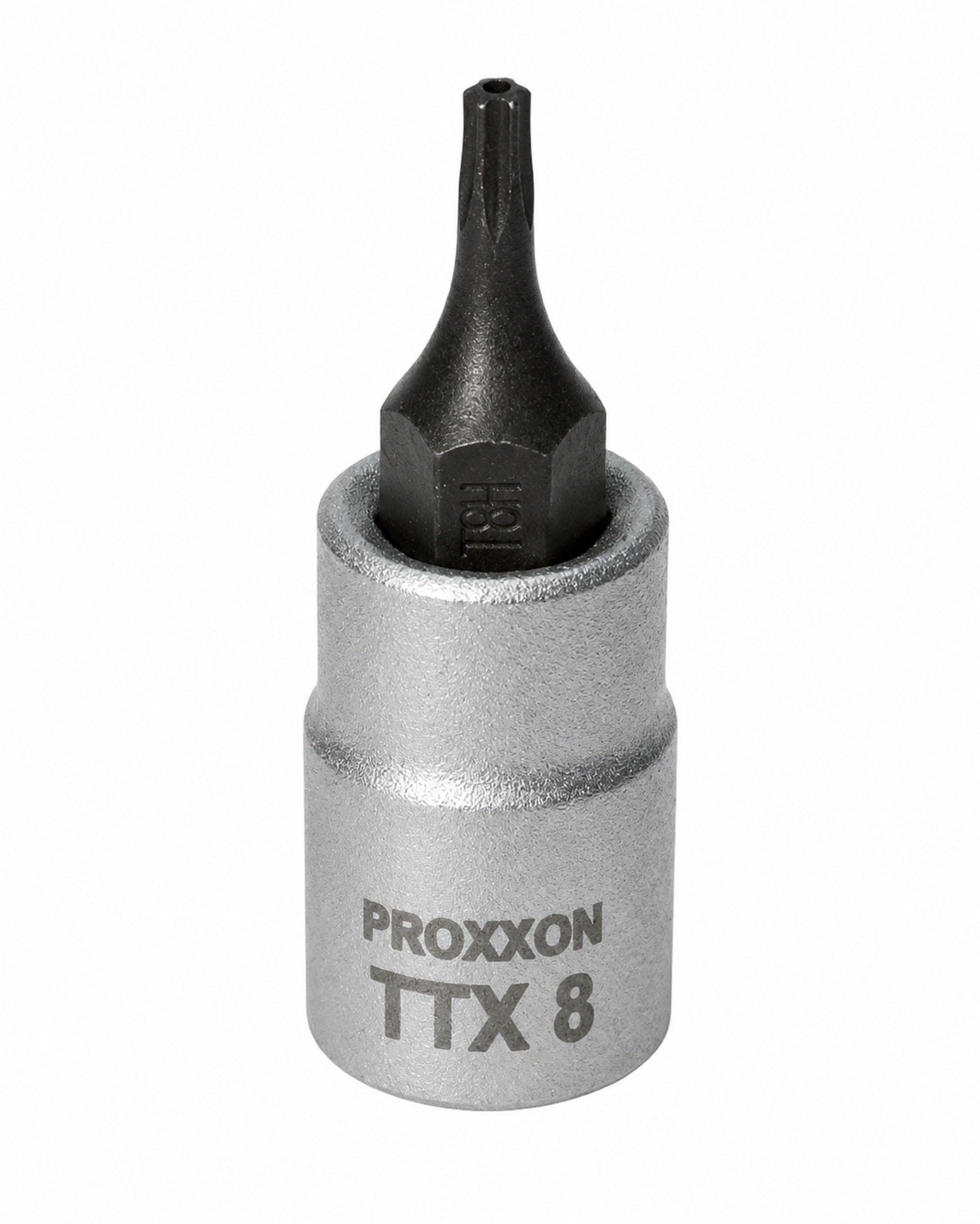 PROXXON 23753 Torx Einsatz TTX8 Antrieb 6,3mm (1/4") mit Stirnlochbohrung
