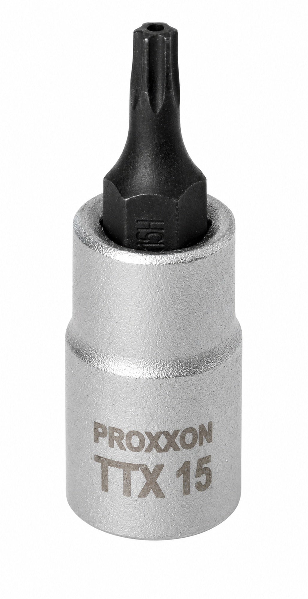 PROXXON 23756 Torx Einsatz TTX15 Antrieb 6,3mm (1/4") mit Stirnlochbohrung