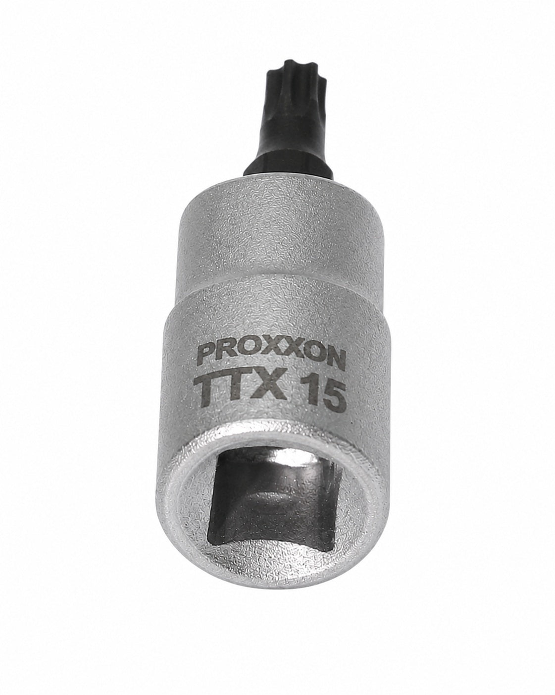 PROXXON 23756 Torx Einsatz TTX15 Antrieb 6,3mm (1/4") mit Stirnlochbohrung