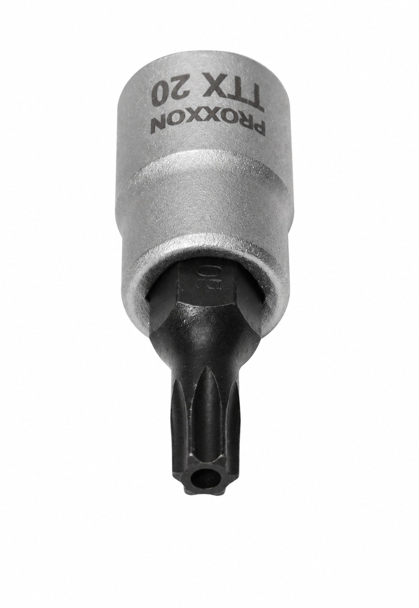 PROXXON 23758 Torx Einsatz TTX20 Antrieb 6,3mm (1/4") mit Stirnlochbohrung
