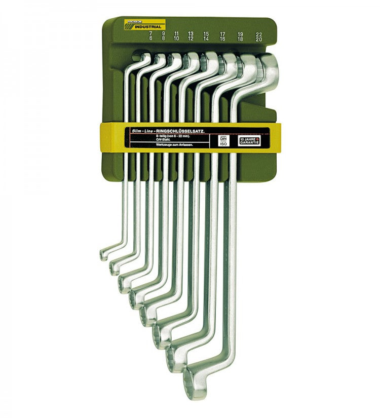 PROXXON 23810 Satz Doppelringschlüssel 6-22mm 8 teiliger Satz mit Wandhalter
