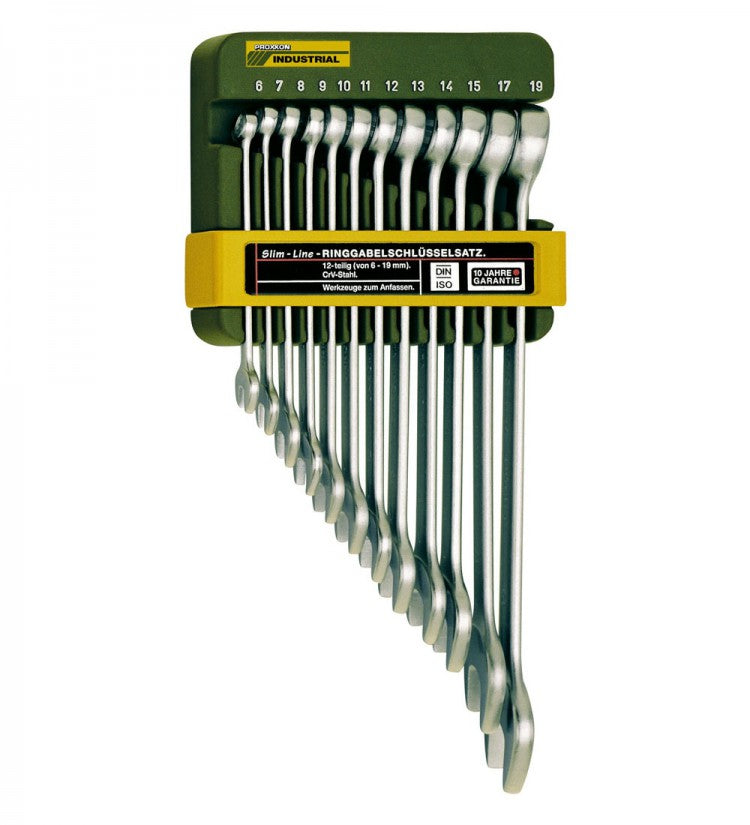 PROXXON 23820 Satz Ring-Maulschlüssel SW 6-19mm 12 teiliger Satz mit Wandhalter