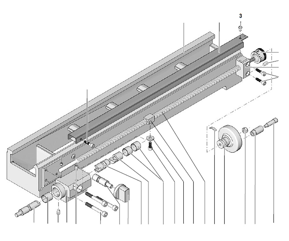 PROXXON 24002-02-03 Schraube für Drehmaschine PD 250/E