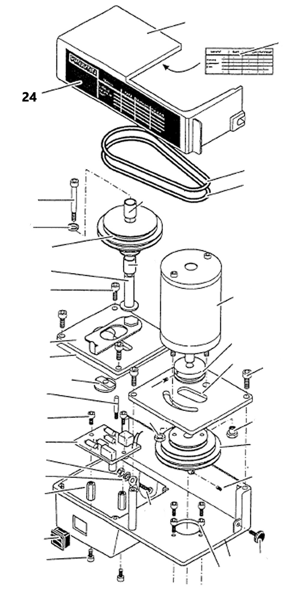 PROXXON 24104-24 Tabelle für Schnittgeschwindigkeiten für Feinfräse FF230 & Bohr- und Fräseinrichtung PF230