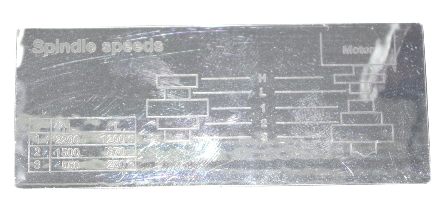 PROXXON 24104-25 Tabelle für Riemenposition für Feinfräse FF230 & Bohr- und Fräseinrichtung PF230