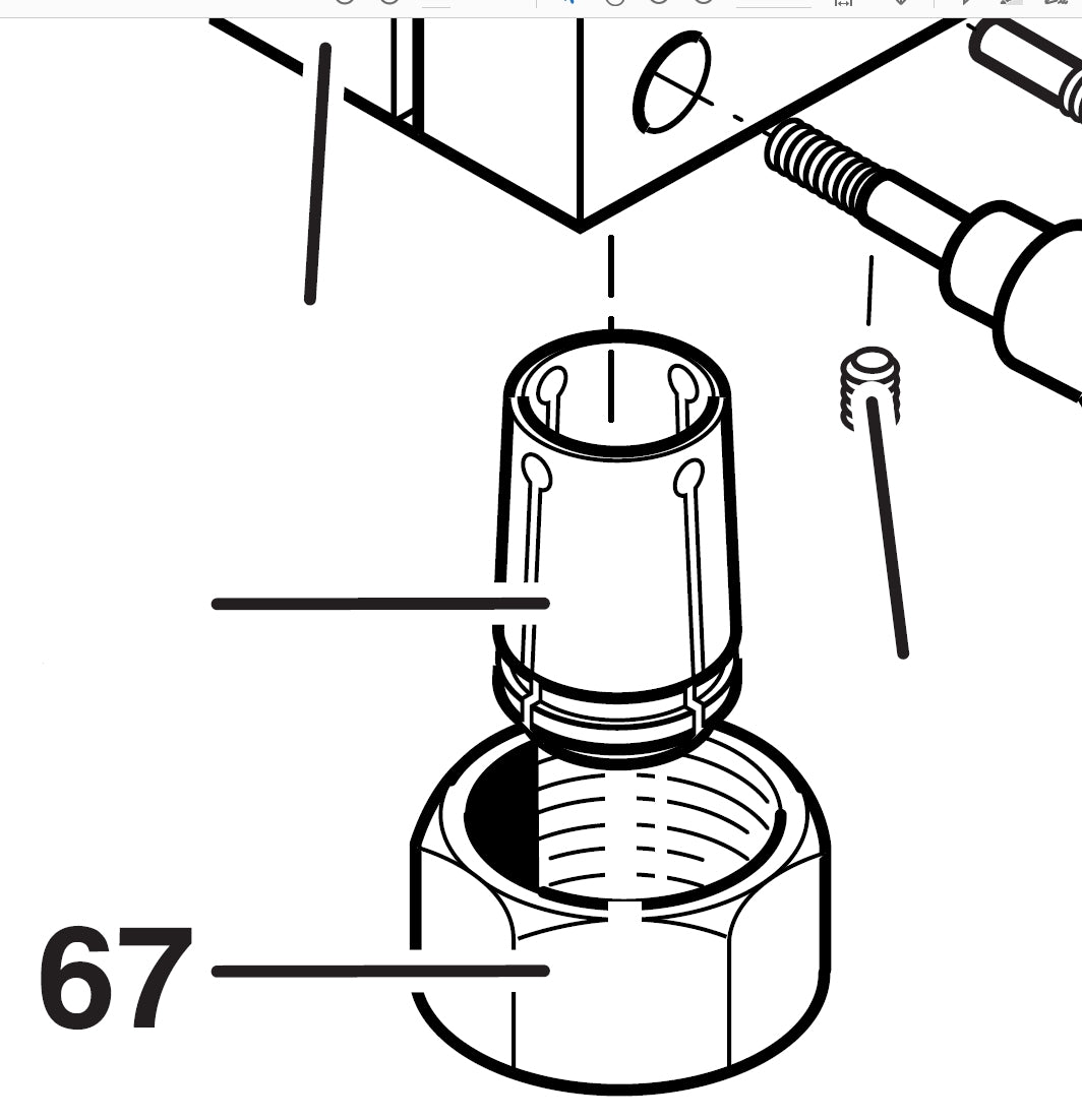 PROXXON 24104-67 Überwurfmutter für Spindel für FF230 & PF230