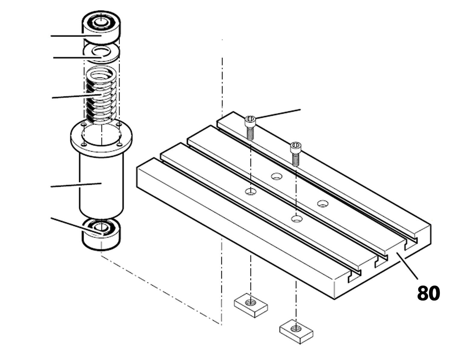 PROXXON 24104-80 Frästisch für Feinfräse FF230 & Bohr- und Fräseinrichtung PF230