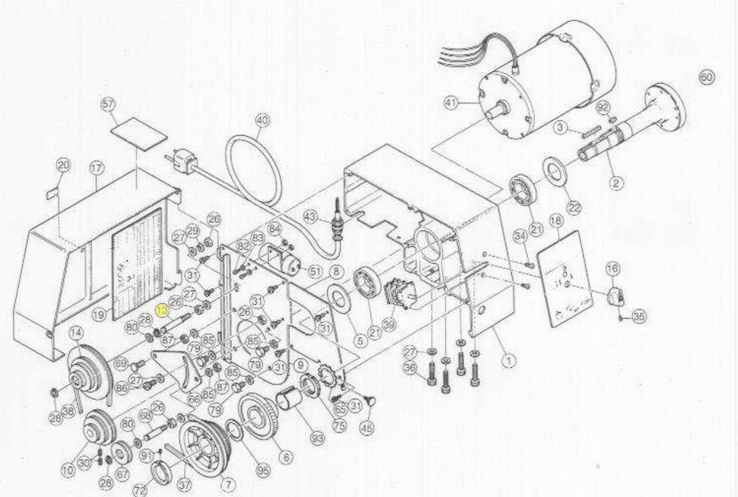 PROXXON 24200-01-13 24200-0113 Schaft für Zwischenriemenscheibe für Drehmaschine PD360