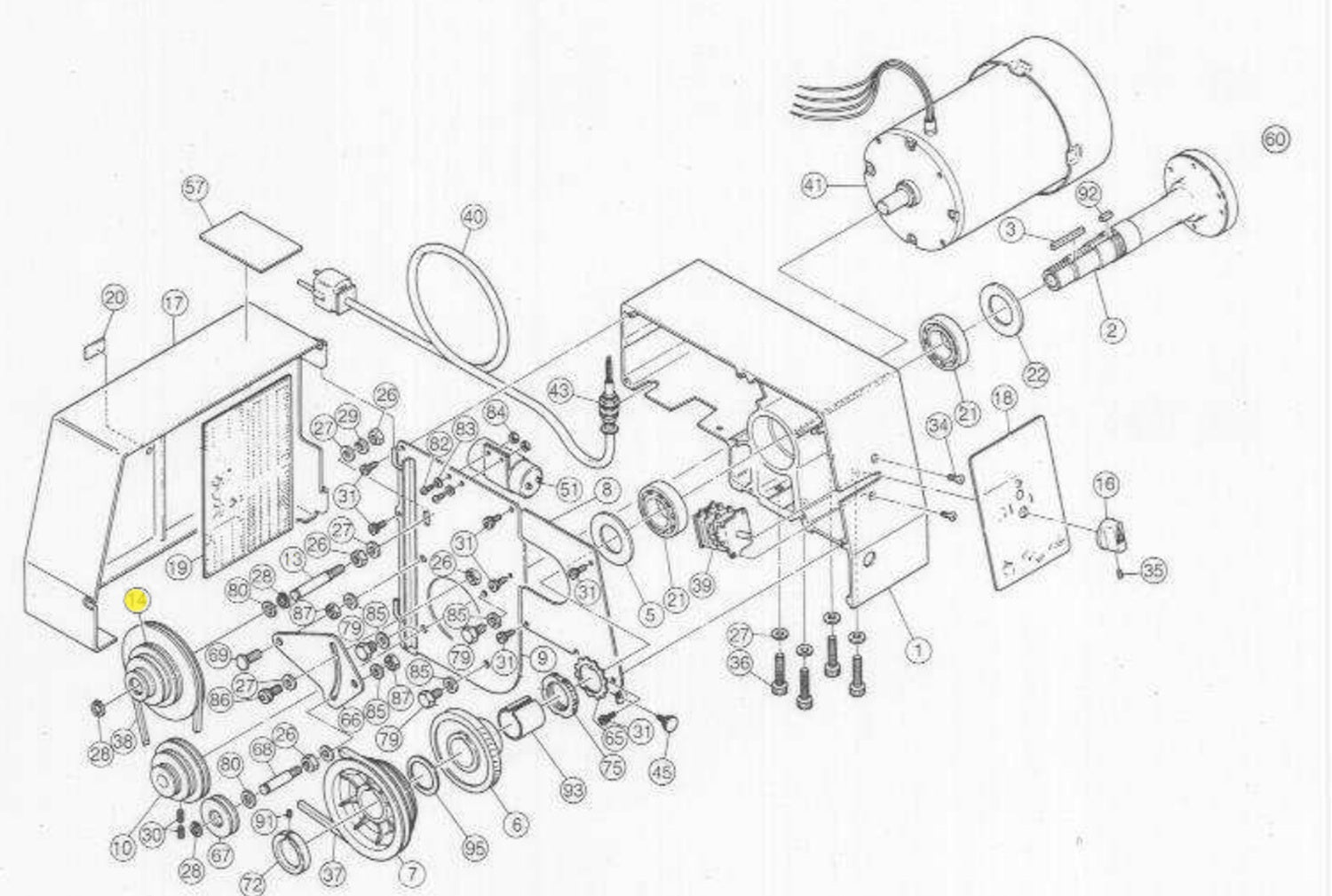 PROXXON 24200-01-14 24200-0114 Zwischenriemenscheibe für Drehmaschine PD360