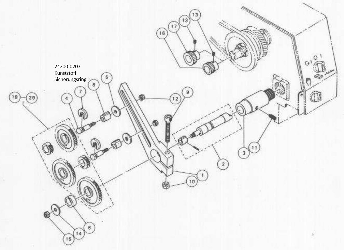 PROXXON 24200-02-07 Sicherungsring Kunststoff für Drehmaschine PD360