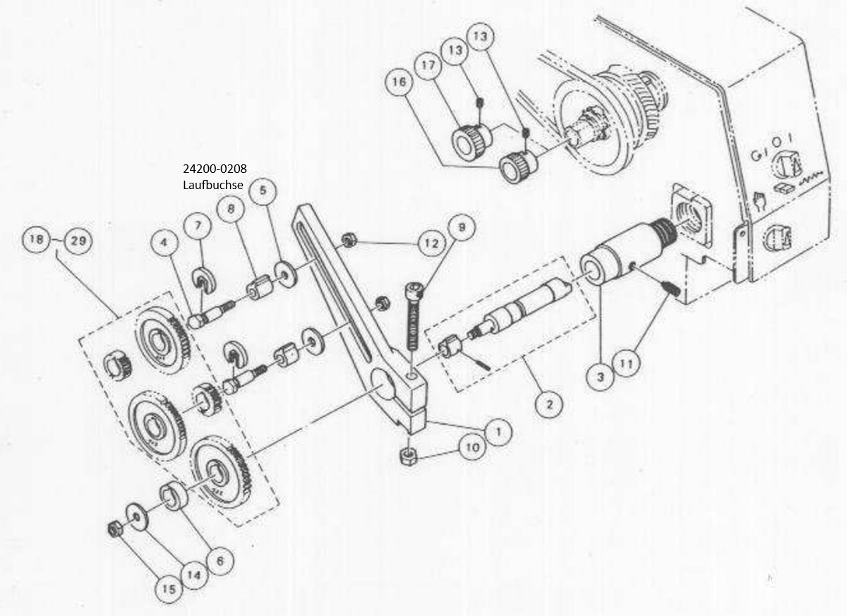 PROXXON 24200-02-08 Laufbuchse für Drehmaschine PD360