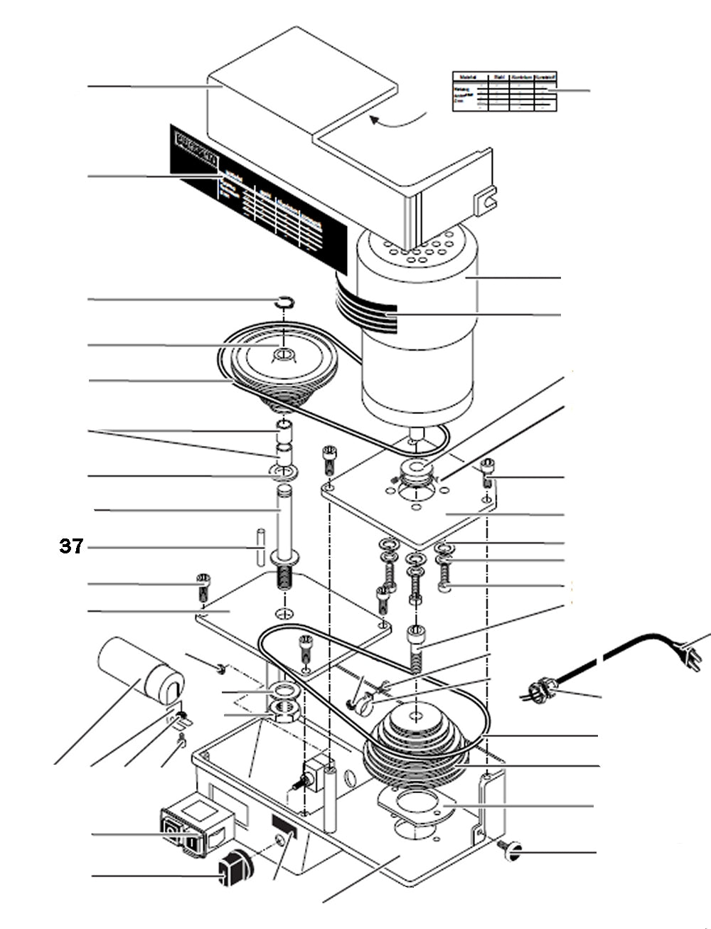 PROXXON 24304-37 Scharnierstift für PF400 / FF400