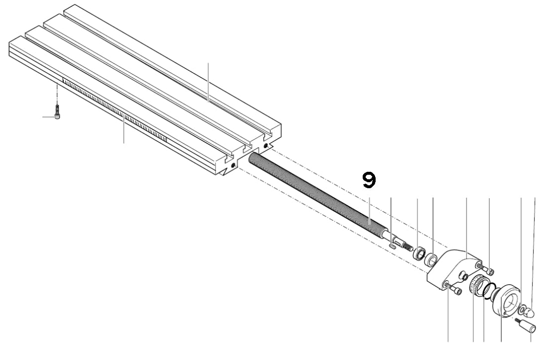 PROXXON 24320-03-09 24320-0309 Spindel X-Achse für Feinfräse FF500