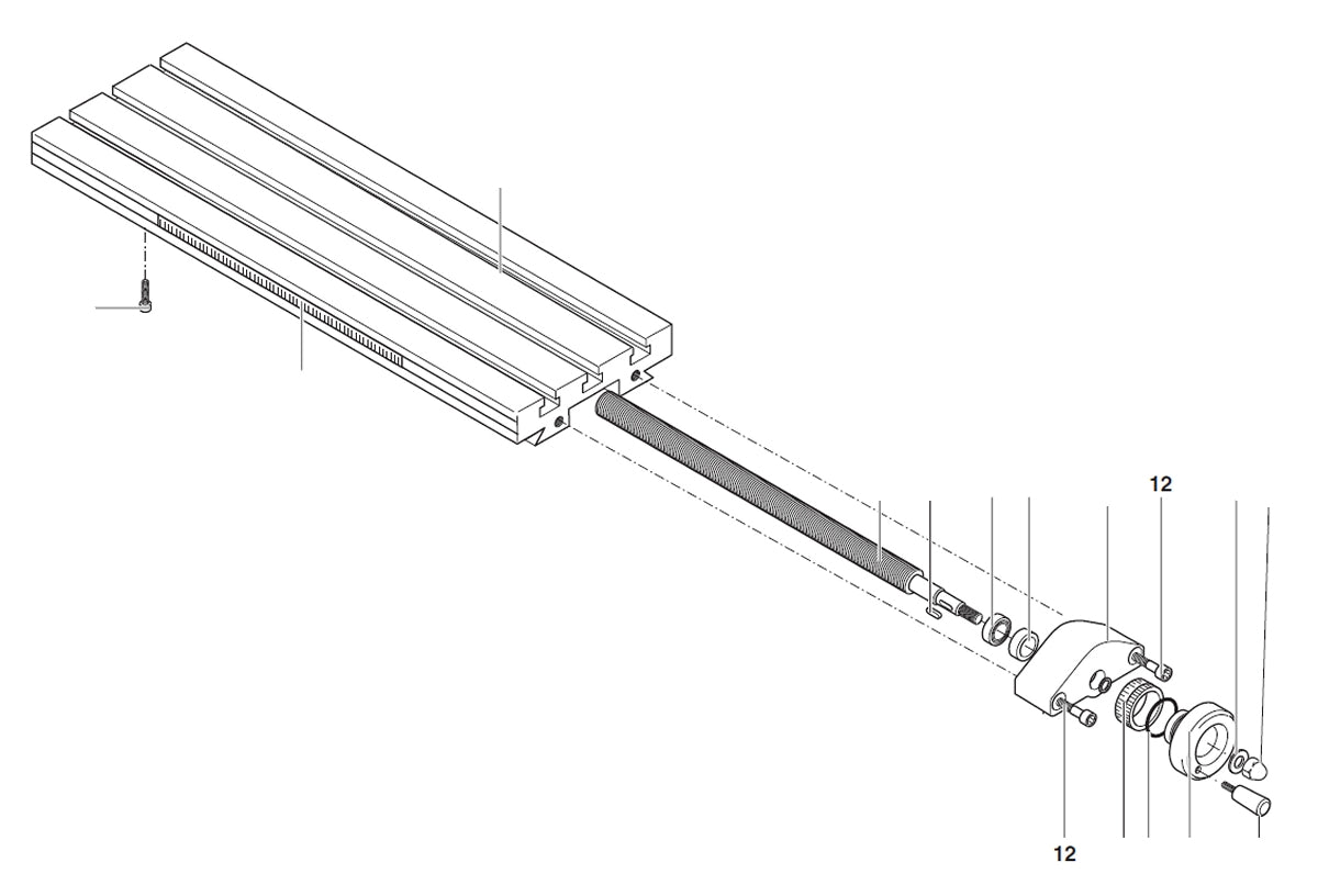 PROXXON 24350-03-12 Schraube für Fräsmaschine FF 500/BL Baugruppe 03