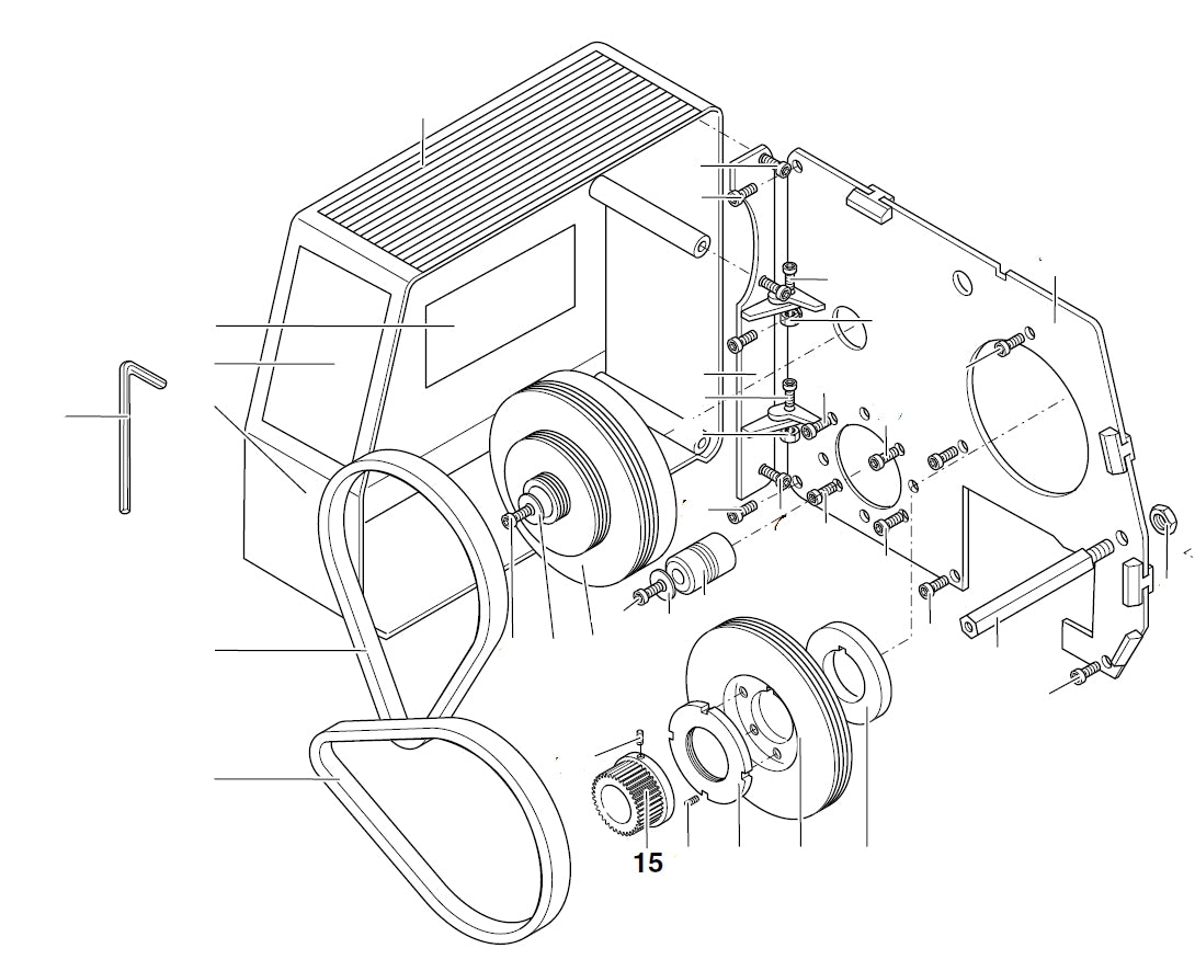 PROXXON 24400-01-15a Ritzel für Hauptspindel (36 Zähne) für Drehmaschine PD400