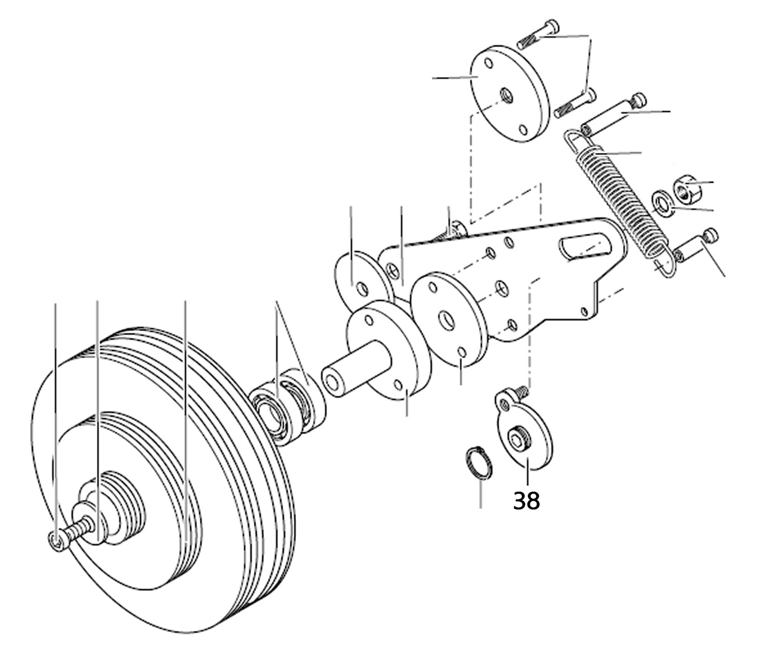 PROXXON 24400-01-38 Platte mit Sechskant für Drehmaschine PD400