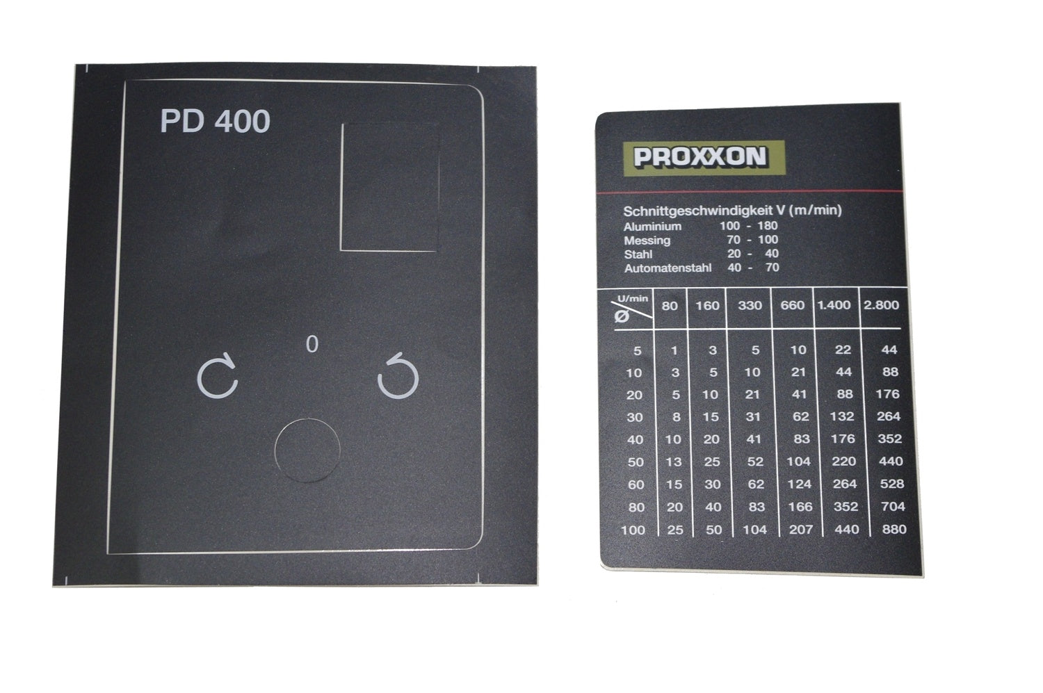 PROXXON 24500-01-75 Aufkleber für Spindelkasten für Drehmaschine PD400 CNC