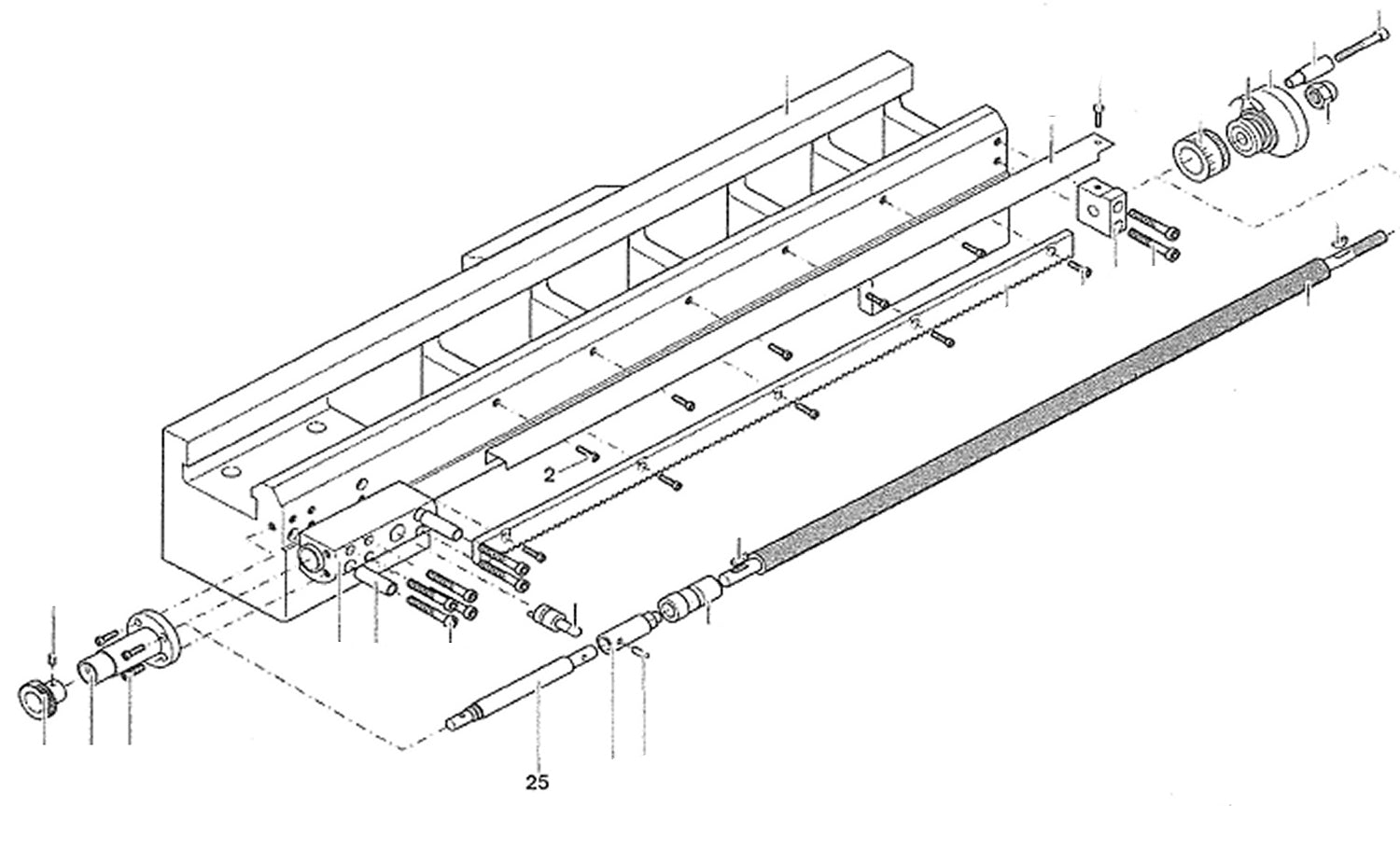 PROXXON 24400-02-25 Welle für Drehmaschine PD400
