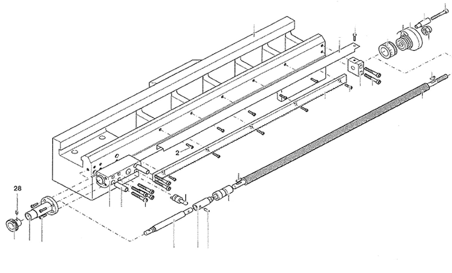PROXXON 24400-02-28 Gewindestift für Drehmaschine PD400