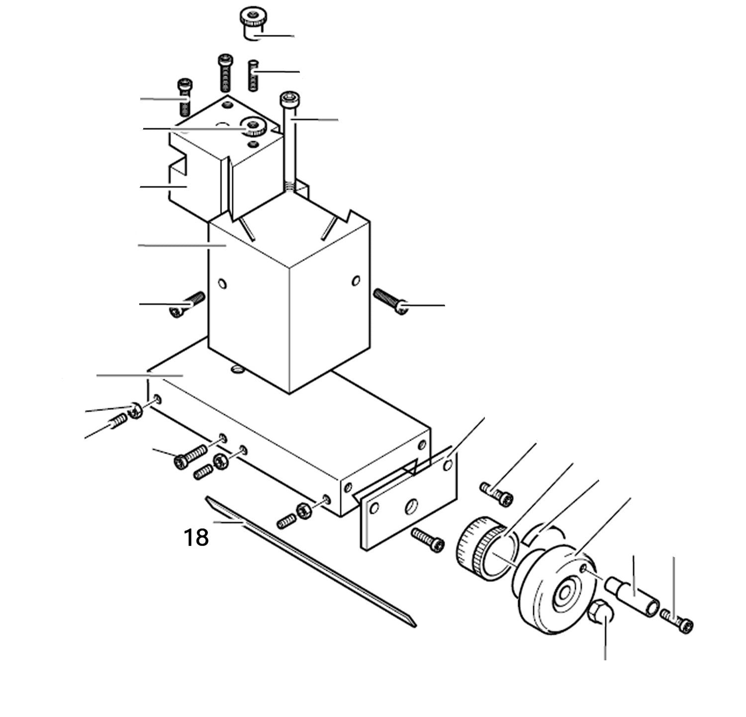 PROXXON 24400-03-18 Einstellblech für Oberschlitten für Drehmaschine PD400